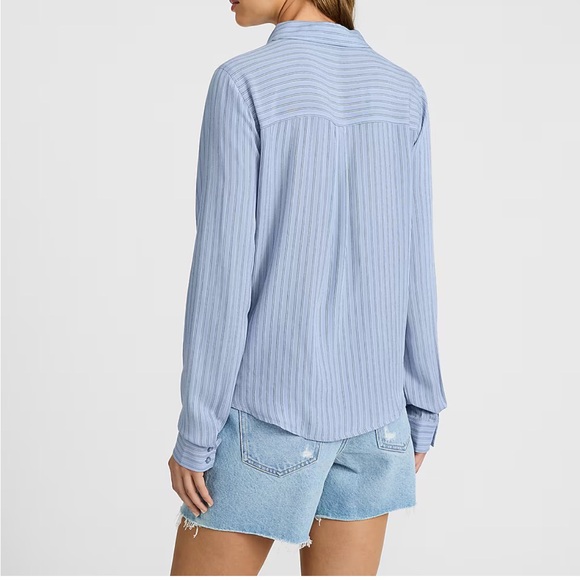 NWT Express Striped Button-Up Shirt - Picture 5 of 7